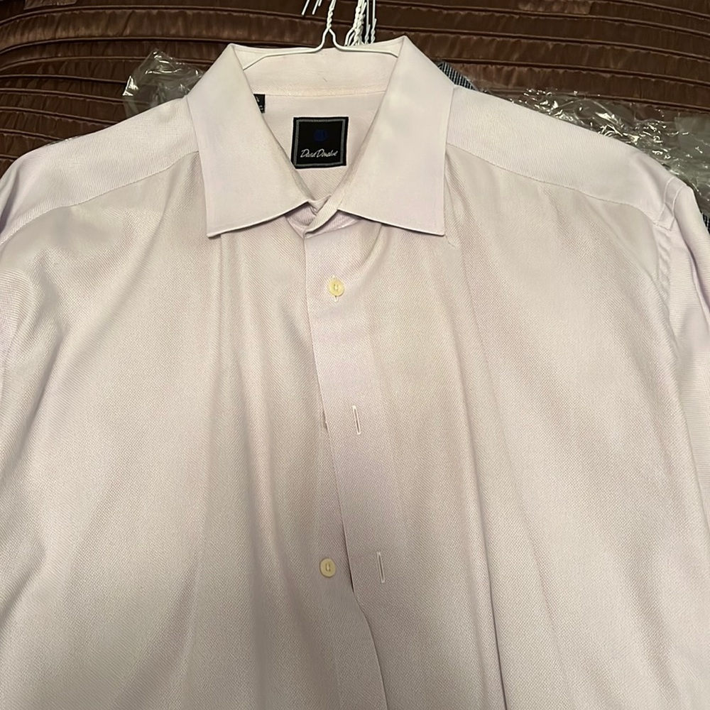Ralph Lauren men's dress shirts and one lavender David Donohue.